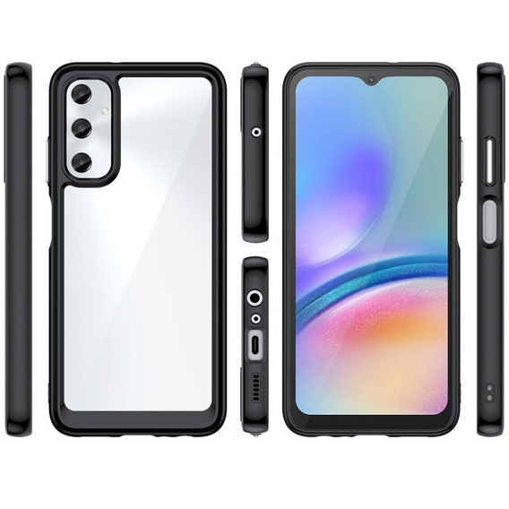 Case for Samsung Galaxy A05s 4G, Fusion Hybrid, transparent / black