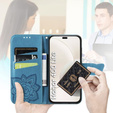 Flip case for Honor 400 Lite, Butterfly, blue
