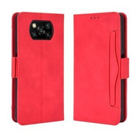 Flip case for Xiaomi Poco X3 NFC / Poco X3 Pro, Card Slot, red