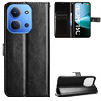 Flip case for Xiaomi Redmi 15C 4G/LTE, Crazy Horse Wallet, black