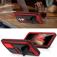 Case for Samsung Galaxy S21 Ultra, R-JUST CamShield Slide, armoured, red / black