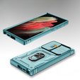 Case for Samsung Galaxy S23 Ultra, CamShield Slide, green