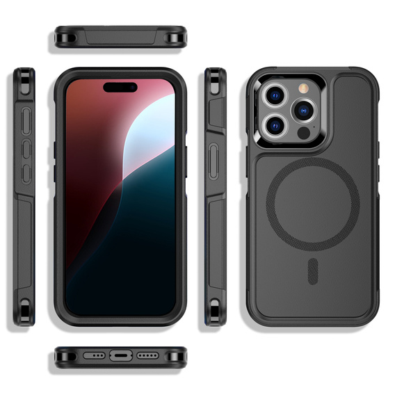 Case for iPhone 16 Pro Max, MagForce MagSafe, black