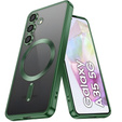 Case for Samsung Galaxy A35 5G, Electro MagSafe, green + Screen Glass