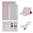 Case + keyboard Galaxy Tab S7+ Plus / S8+ Plus /S7 FE T730 T733, Pen Slot, pink rose gold
