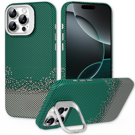 Case for iPhone 16 Pro, Frame Kickstand, for MagSafe, Sand Green