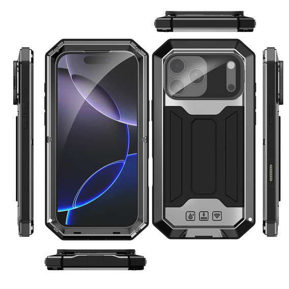 R-JUST armoured case with screen protector and stand for iPhone 17 Pro Max