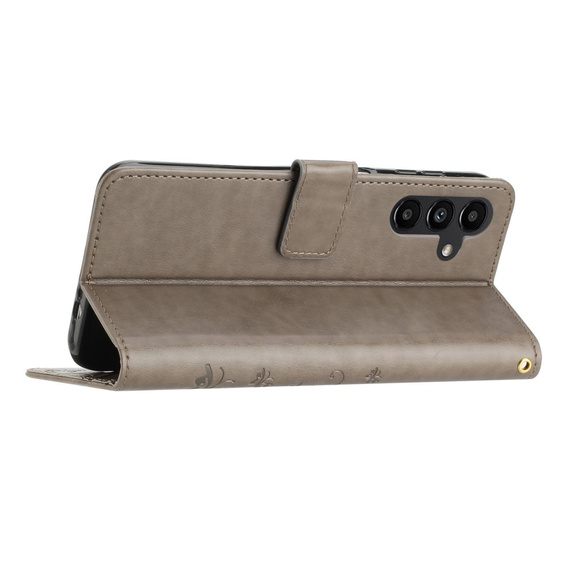 Flip case for Samsung Galaxy A14 4G/5G, Mandala Flower, grey