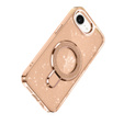 Case for iPhone 16e, Glittery Magnetic Kickstand, pink rose gold