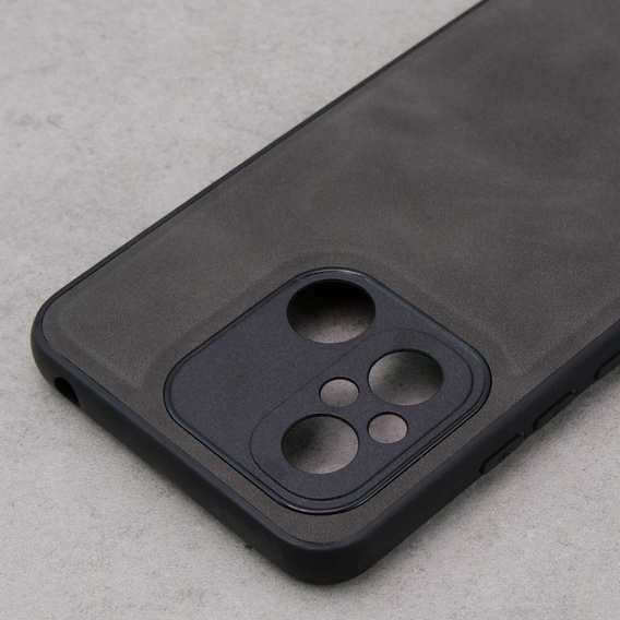 Case for Xiaomi Redmi 12C, ERBORD Business, with metal plate for car mounts, grey