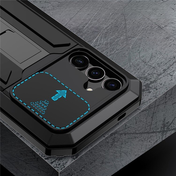 Armored case for Samsung Galaxy S24+ Plus, R-JUST, black
