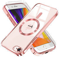 Case for iPhone 7 / 8, Electro MagSafe, pink + Screen Glass