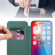 Flip case for iPhone 16, RFID Wallet MagSafe CamShield, green