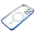 Case for iPhone 14, Electro MagSafe, blue + Screen Glass