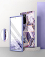 Case for Samsung Galaxy S22 Ultra, Suritch Full Body Marble, purple