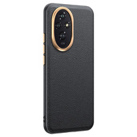 Leather case for Honor 200 Pro 5G, leather hybrid, black