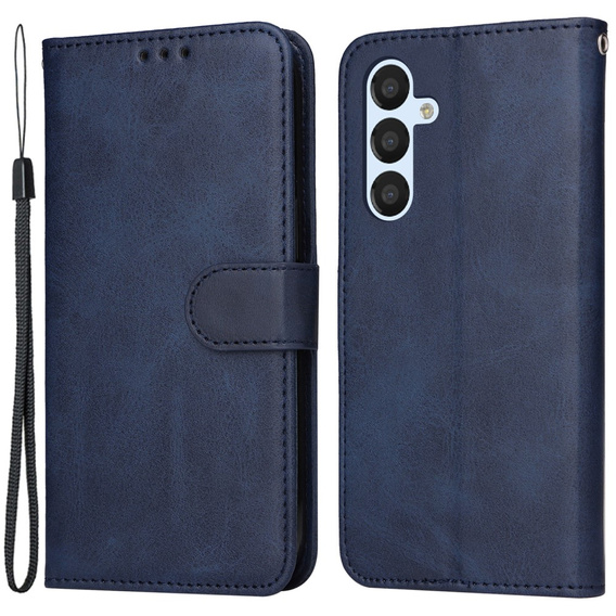 Flip case for Samsung Galaxy A34 5G, Leather Wallet, dark blue