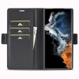 Flip case for Samsung Galaxy S24 Ultra, Carbon LC.IMEEKE, black