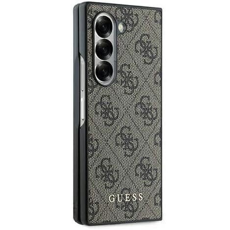 GUESS Case for Samsung Galaxy ZFold 6, 4G Charms Collection Hardcase, brown
