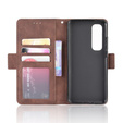 Flip case for Xiaomi Mi Note 10 Lite, Card Slot, brown