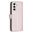 Flip case for Samsung Galaxy S23 FE, BINFEN Wallet, rose gold + 9H glass