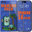 Diamond Palm Tempered Glass for iPhone 16 Plus