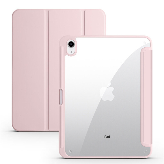 Case for iPad 10.9 2022 10 Gen, Smartcase Hybrid, with stylus space, pink