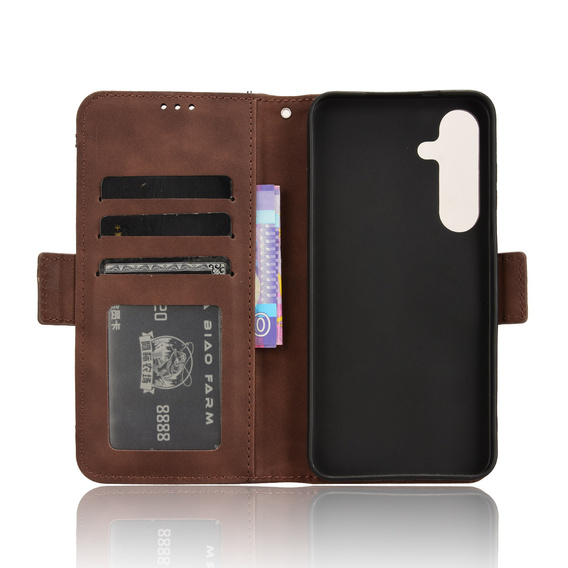Flip case for Samsung Galaxy S25 FE, Card Slot, brown