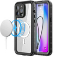Waterproof case for iPhone 14 Pro Max, Redpepper, for MagSafe, black