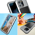 Case for iPhone 15, armoured, with integrated glass, silver