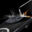 Case for ASUS ROG Phone 8 Pro, with magnetic sheet, transparent / black