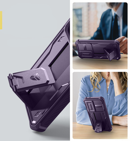 Armored case for Samsung Galaxy S25, Dexnor Full Body (Two Frames), purple