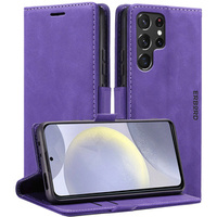 Case for Samsung Galaxy S24 Ultra, ERBORD Vintage, wallet with flap, purple