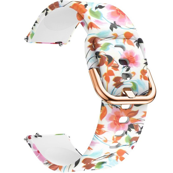 Smooth strap for Samsung Galaxy Watch Active 22mm, Bird and Flower