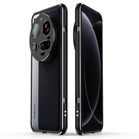 Case for Xiaomi 15 Ultra, Armor Bumper, with lens cover, black / silver