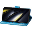 Flip case for Xiaomi Poco F6, Butterfly, blue