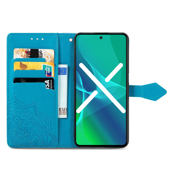 Flip case for Xiaomi Poco F4 GT, Mandala, blue