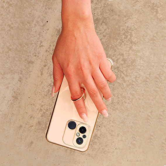Case for Xiaomi Redmi 12C, Electro Ring, pink rose gold