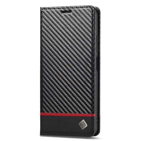 Flap case for Xiaomi Redmi Note 13 Pro 4G / Xiaomi Redmi Note 14S / Xiaomi Poco M6 Pro 4G, Carbon LC.IMEEKE, black