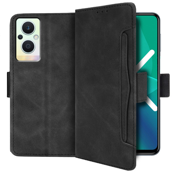 Flip case for Oppo Reno7 Lite 5G, Card Slot, black