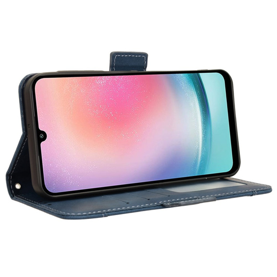 Flip case for Samsung Galaxy M55 5G, Card Slot, dark blue