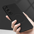 Case for Sony Xperia 1 VI, Leather Hybrid MagSafe, black