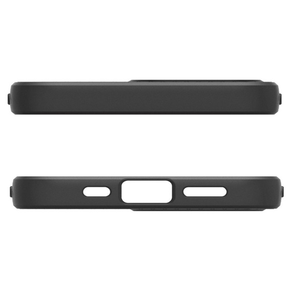 Spigen case for iPhone 16E, Liquid Air, black + 9H Tempered Glass