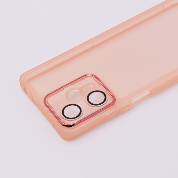 Case for Xiaomi Poco F5, Fusion Hybrid, transparent / pink