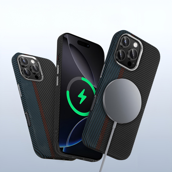 MagSafe's iPhone 16 Pro Case, Carbon Fiber, black / blue
