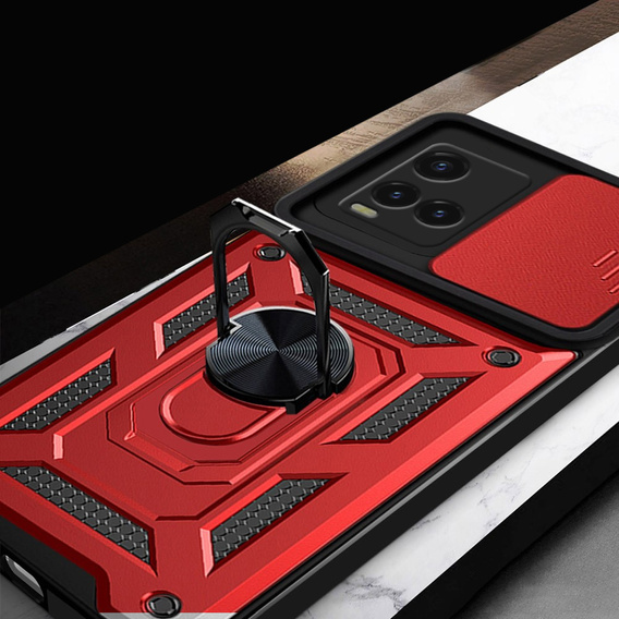 Case for Vivo Y21/Y21s/Y33s, CamShield Slide, red