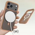 Matt Case for iPhone 17 Pro Max, for MagSafe, translucent brown