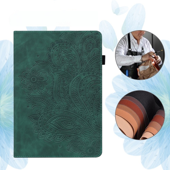 Flap case for Xiaomi Redmi Pad SE 11", flower, green