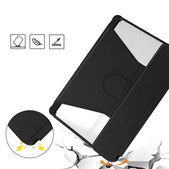 Keyboard case for Samsung Galaxy Tab S10 Lite / S10 FE / S9 FE, Rotary 360° Leather, black