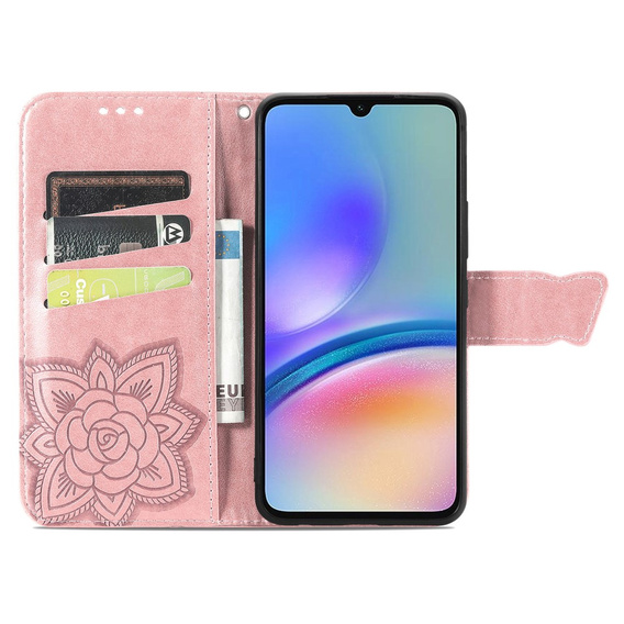 Flip case for Samsung Galaxy A05s, Butterfly, purple